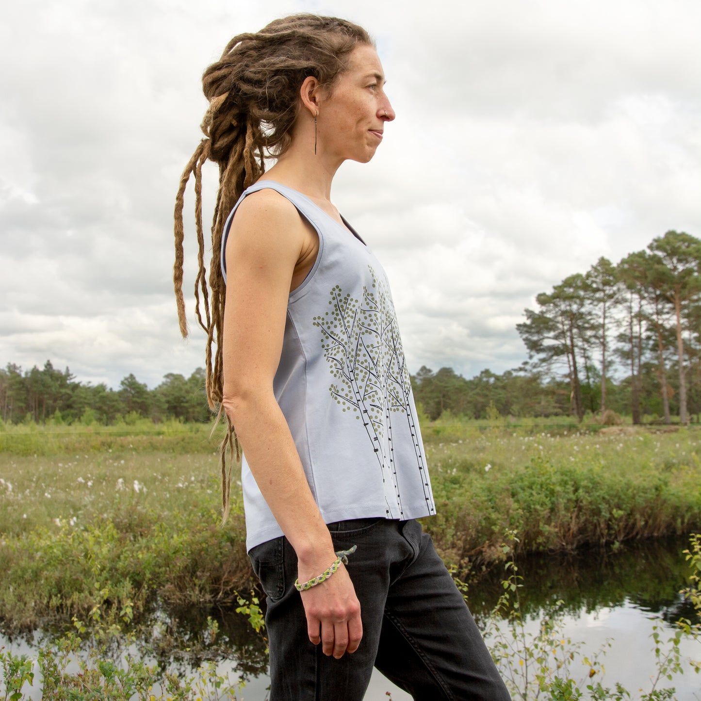 Birken Tank-Top in serene blue XS-XXL