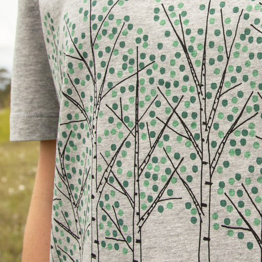 Birken T-Shirt in heather grey XS-XXL