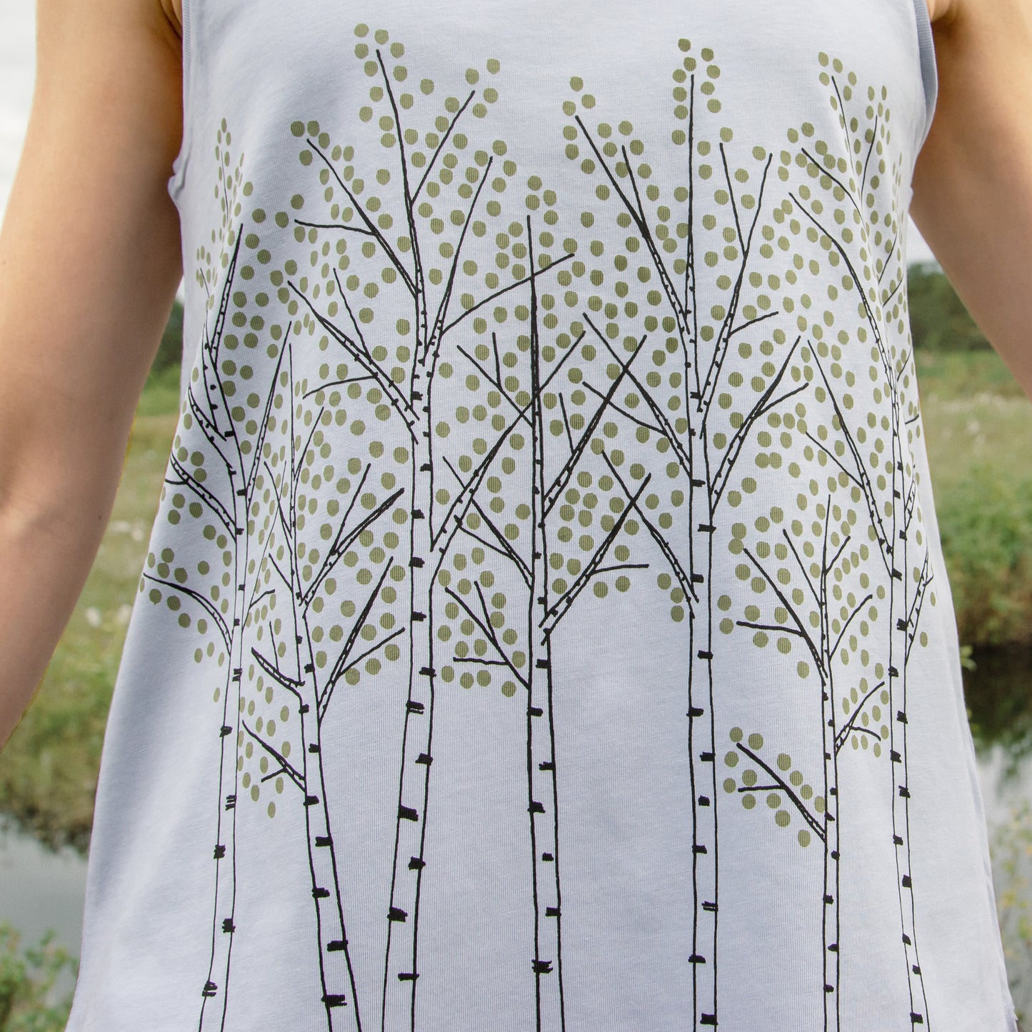 Birken Tank-Top in serene blue XS-XXL