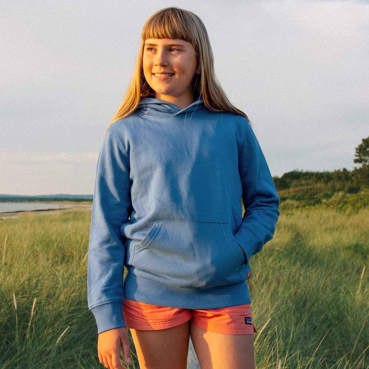 Laufhase hoodie in bright blue