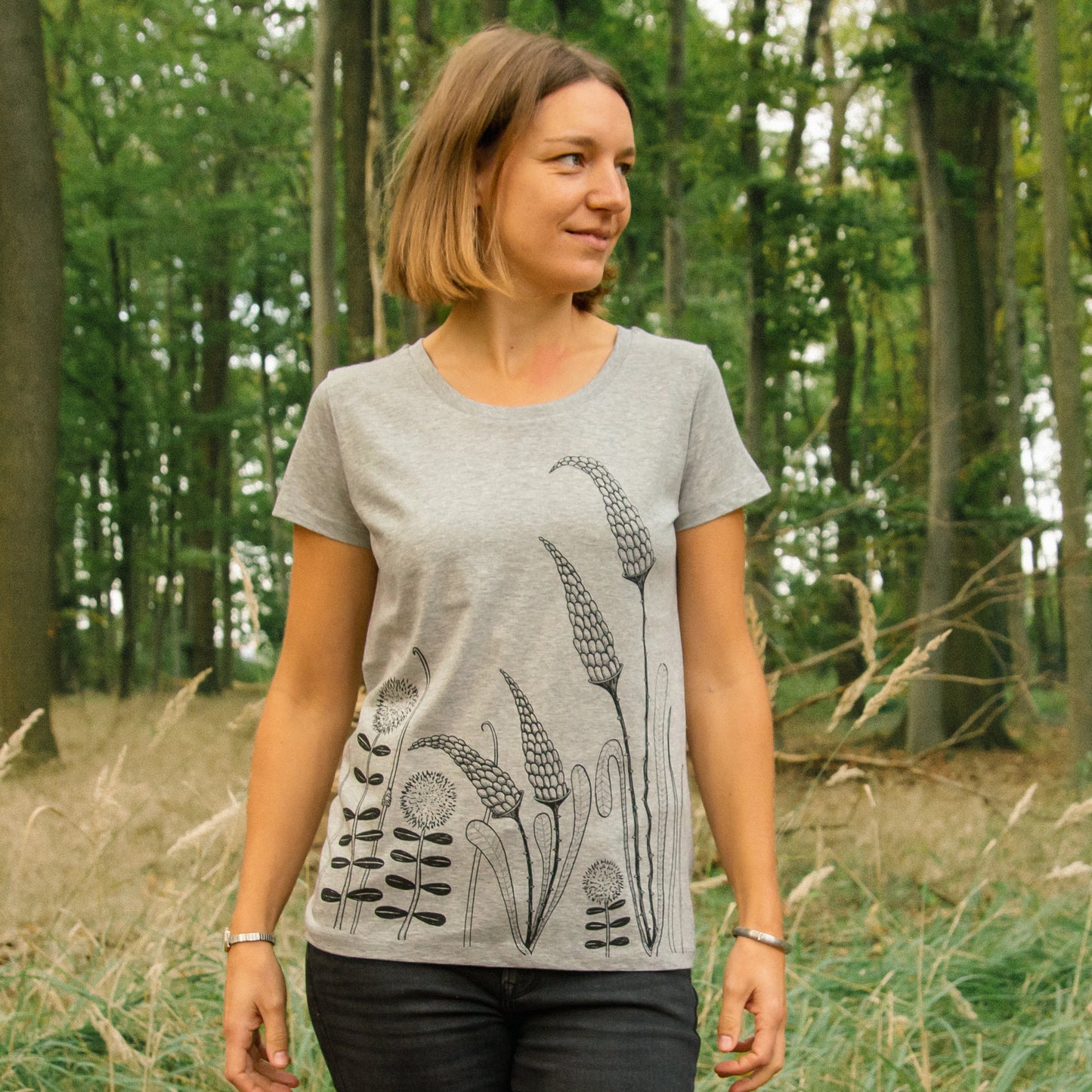 Waldwiese T-Shirt in heather grey XS-XXL