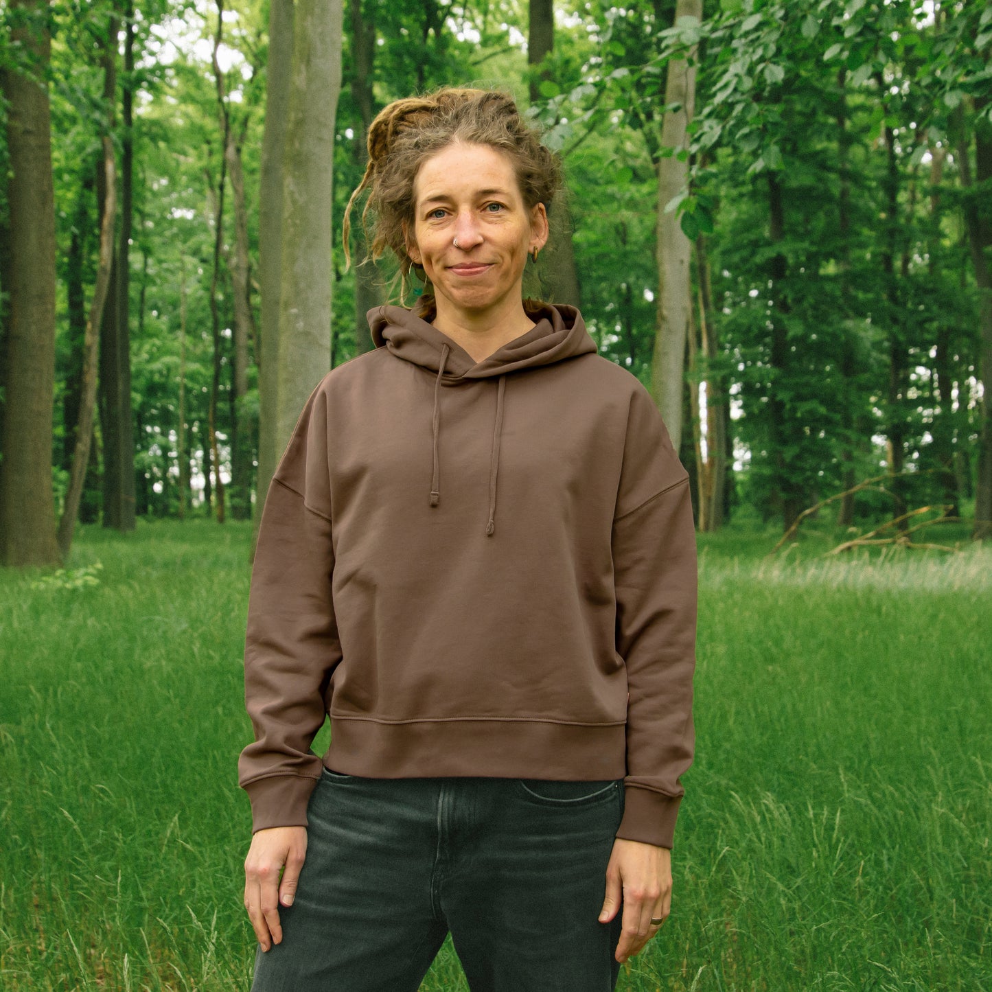 Kaffee-Hörnchen Hoodie in mocha XS-XXL