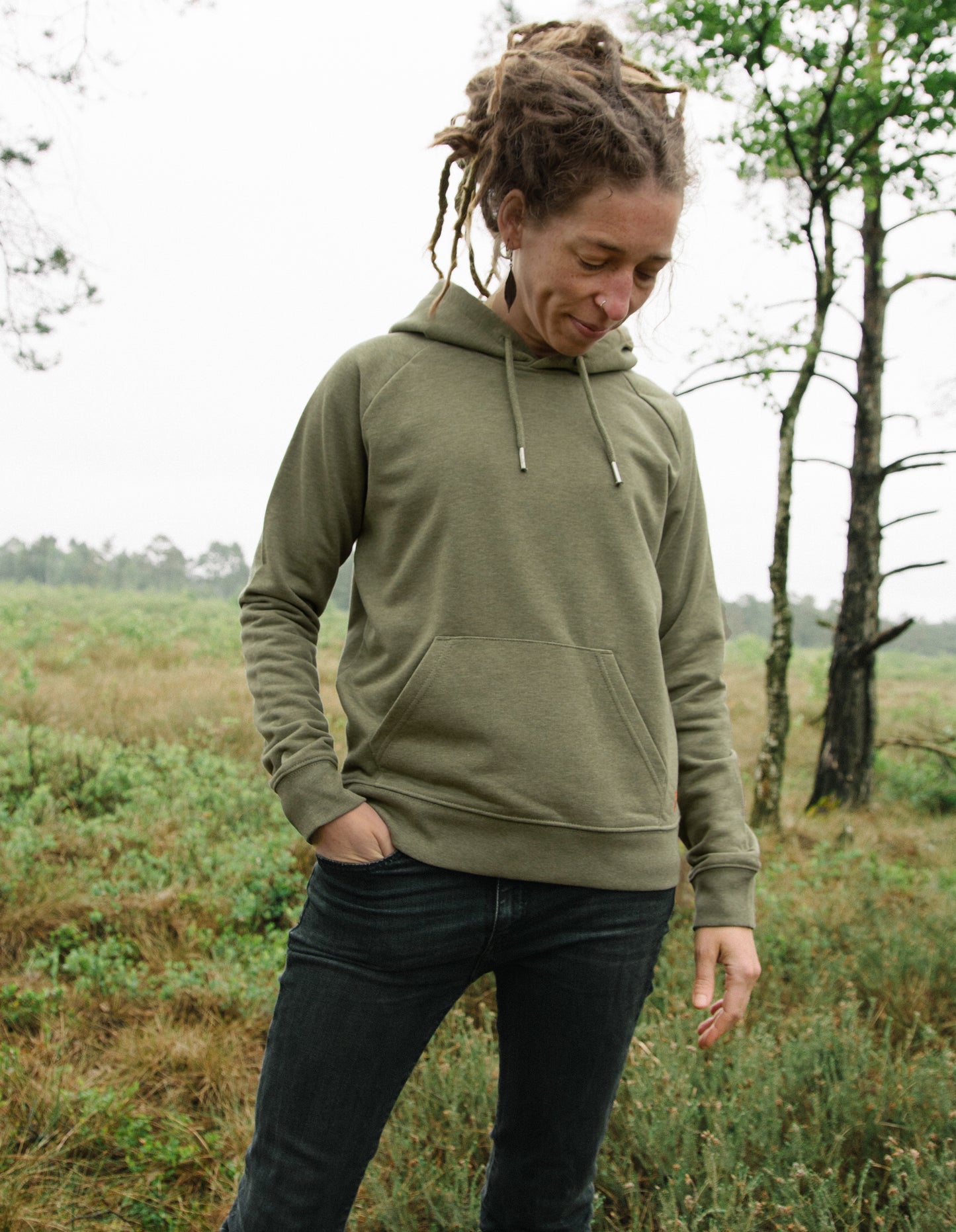 Tanne Hoodie in mid heather khaki