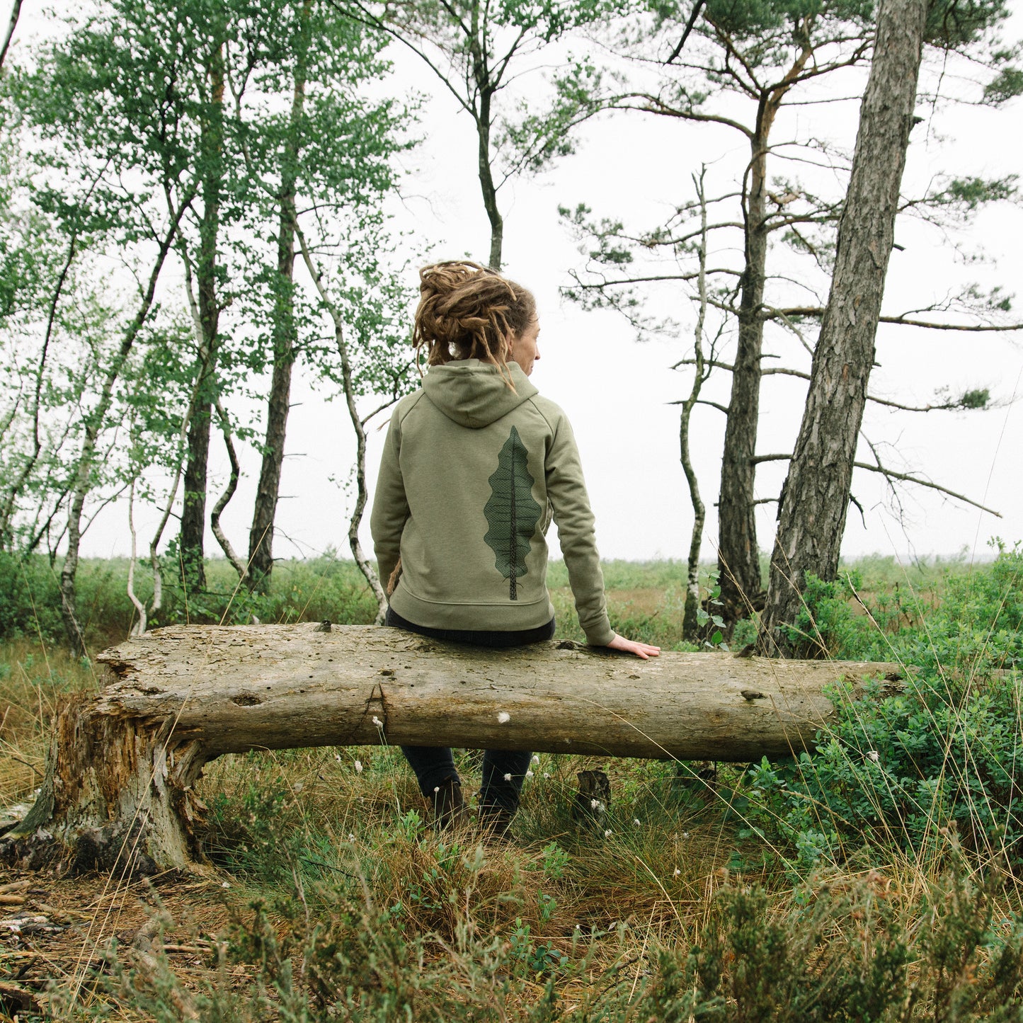Tanne Hoodie in mid heather khaki