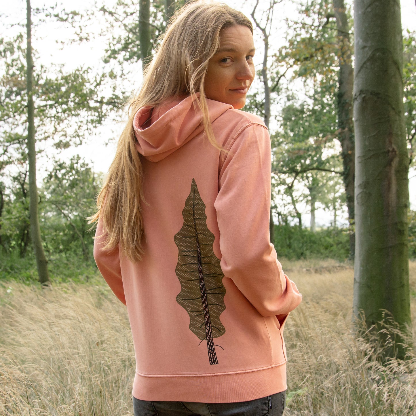 Tanne Hoodie unisex in rose clay XS-M