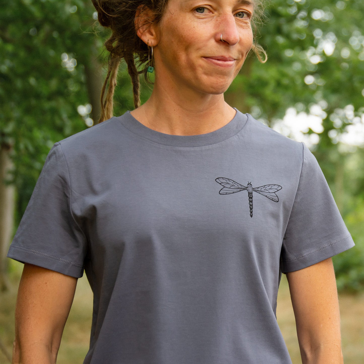 Libelle T-Shirt in blue grey XS-XXL
