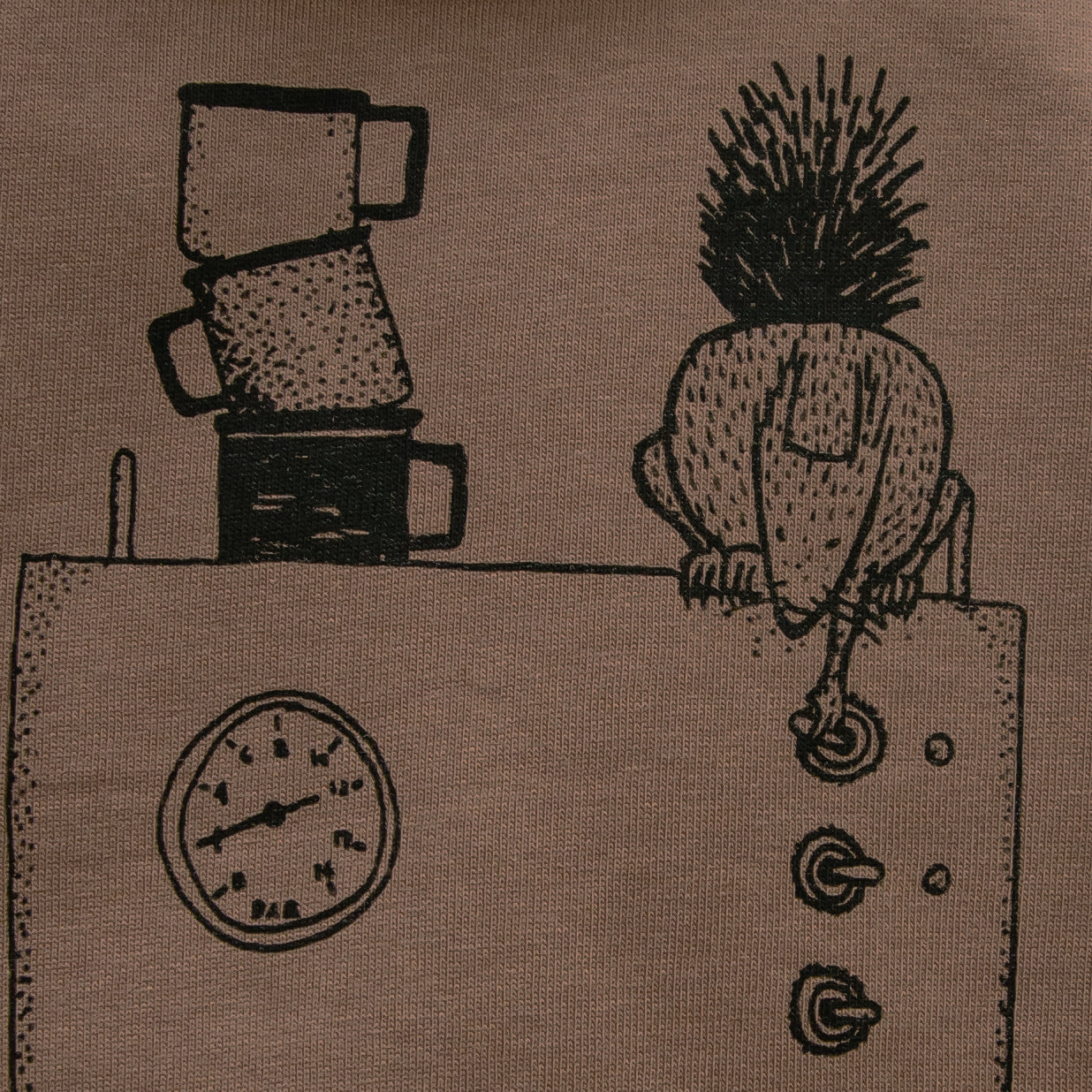 Kaffee-Hörnchen Hoodie in mocha XS-XXL