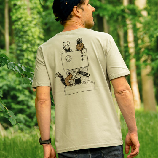Kaffee-Hörnchen T-Shirt in stone XS-XXL