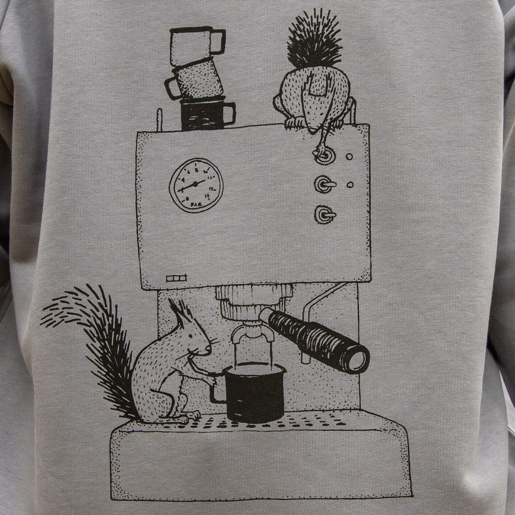Kaffee Hörnchen Pullover in lava grey XS-XL