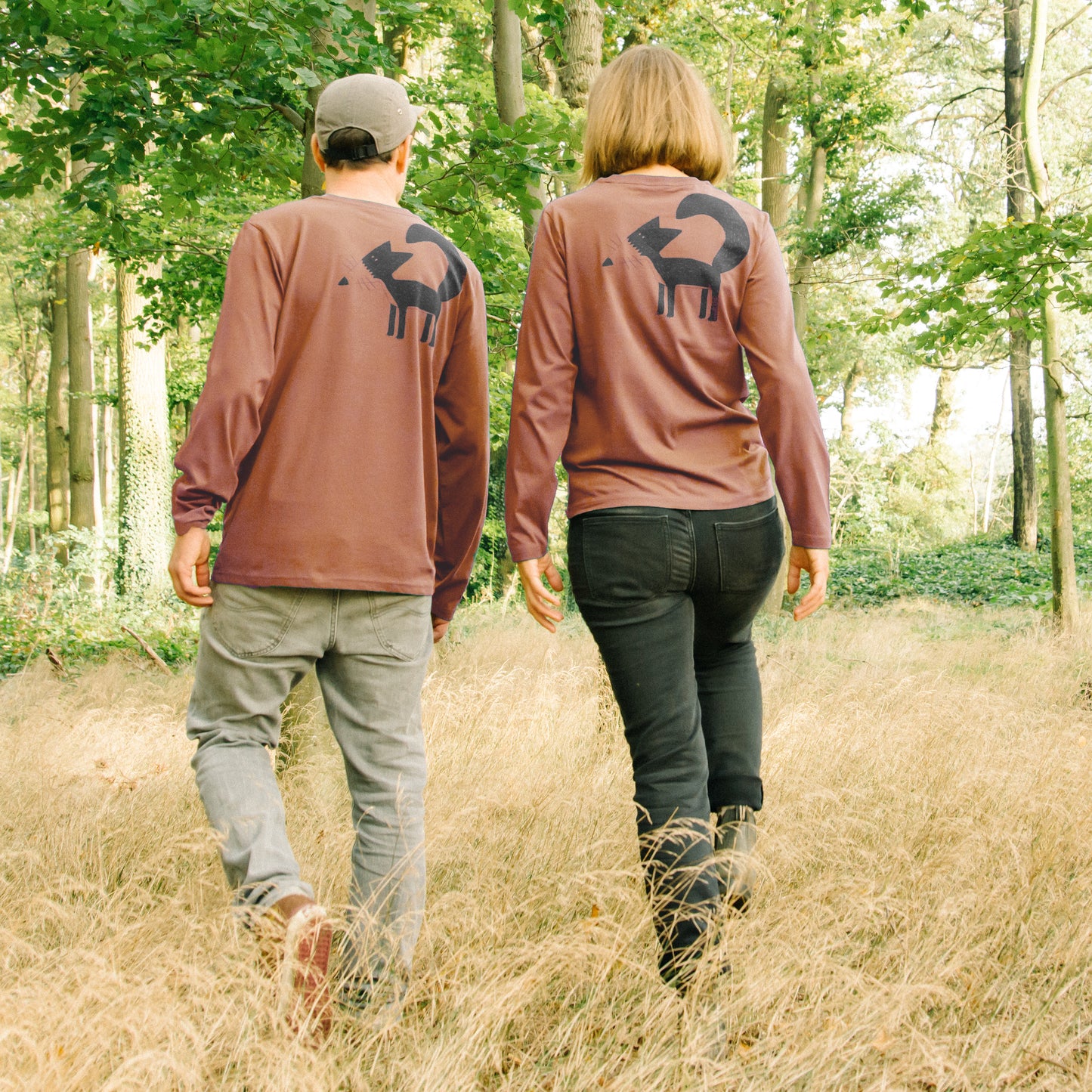 Franzi Fuchs Langarmshirt unisex in heritage brown XXS-XXL