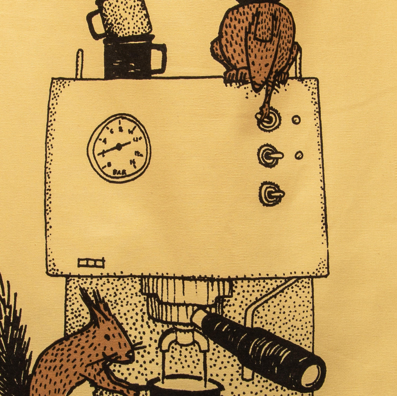 Kaffeehörnchen Tasche in viva yellow