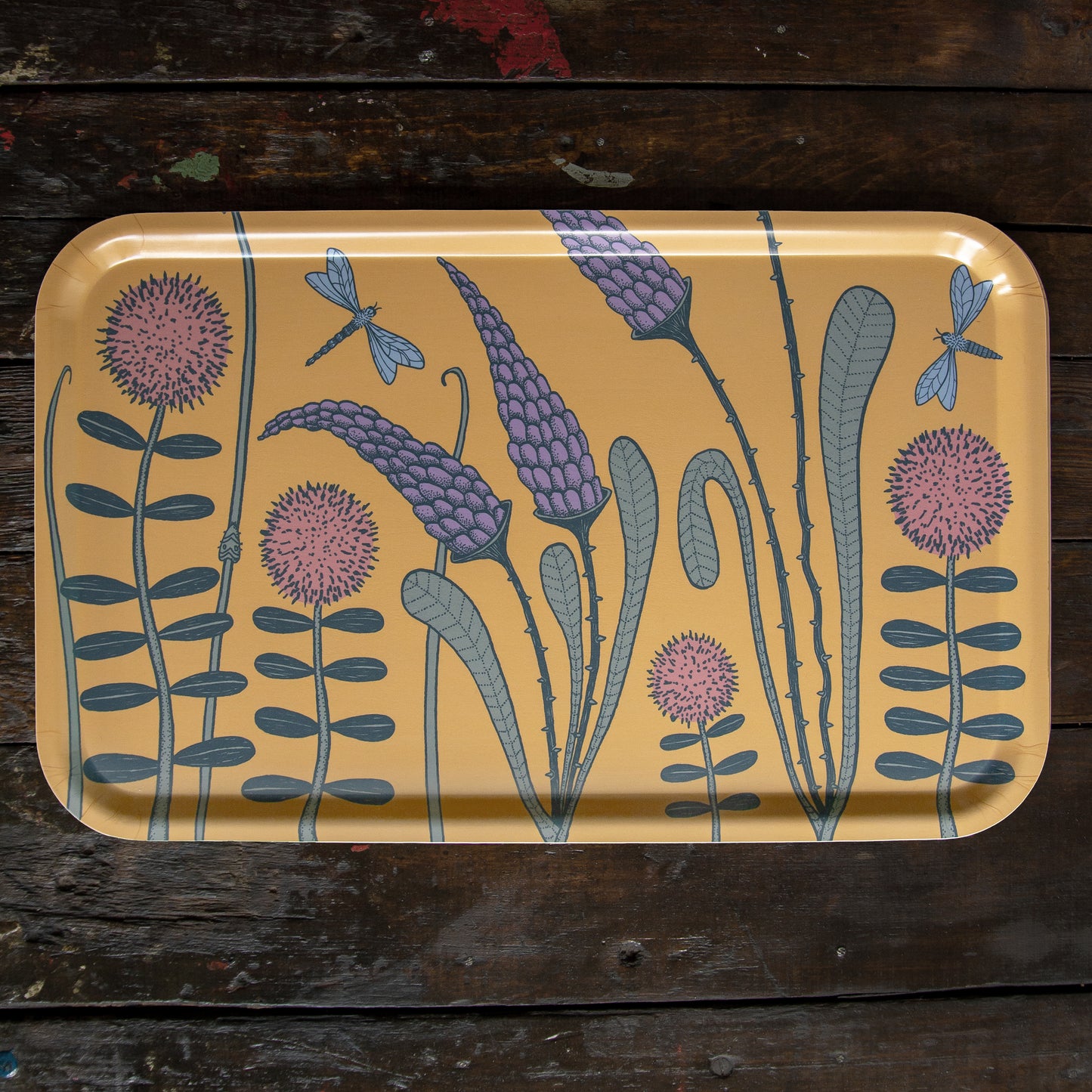 Waldwiese Sommer, großes Tablett 53x32cm