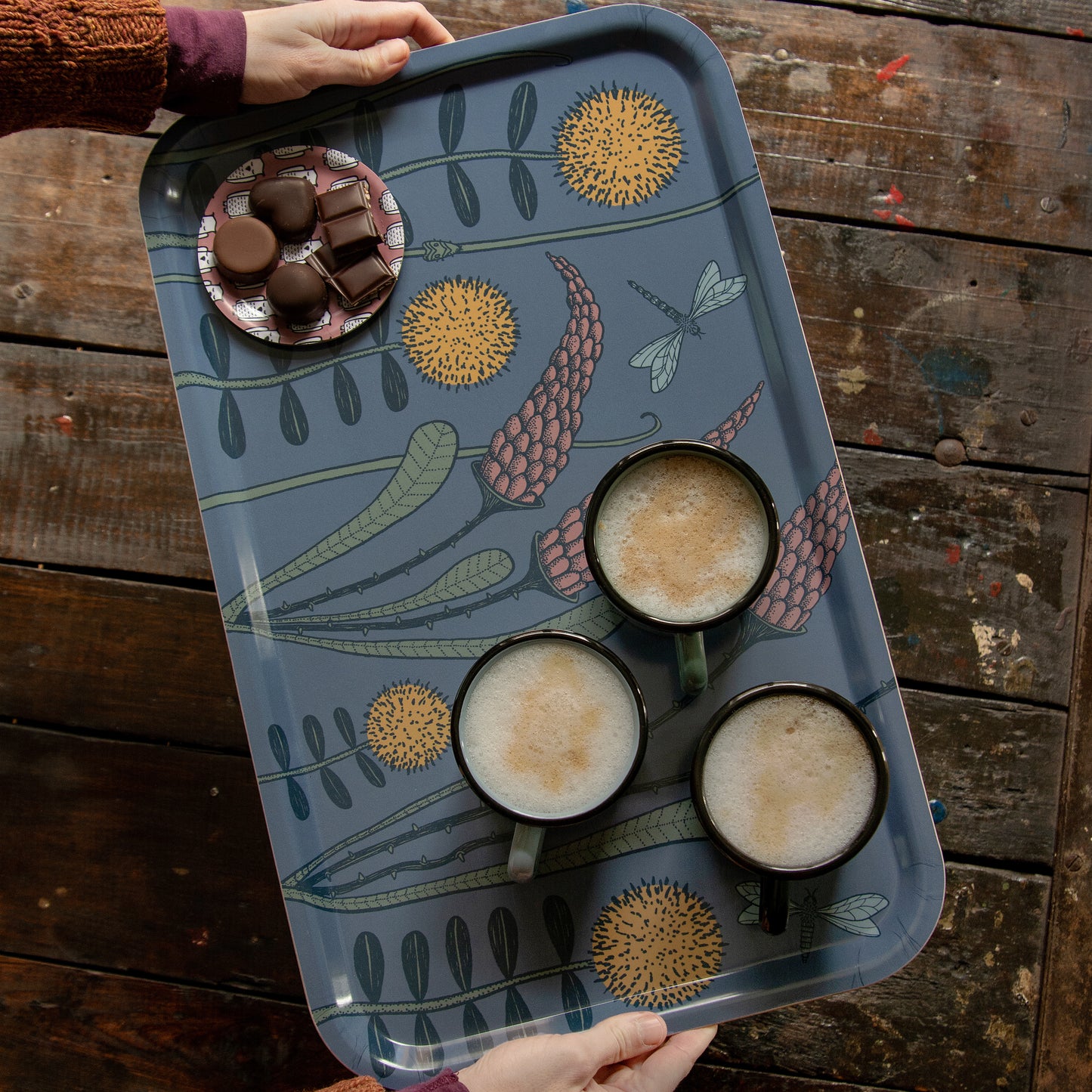 Waldwiese, großes Tablett 53x32cm