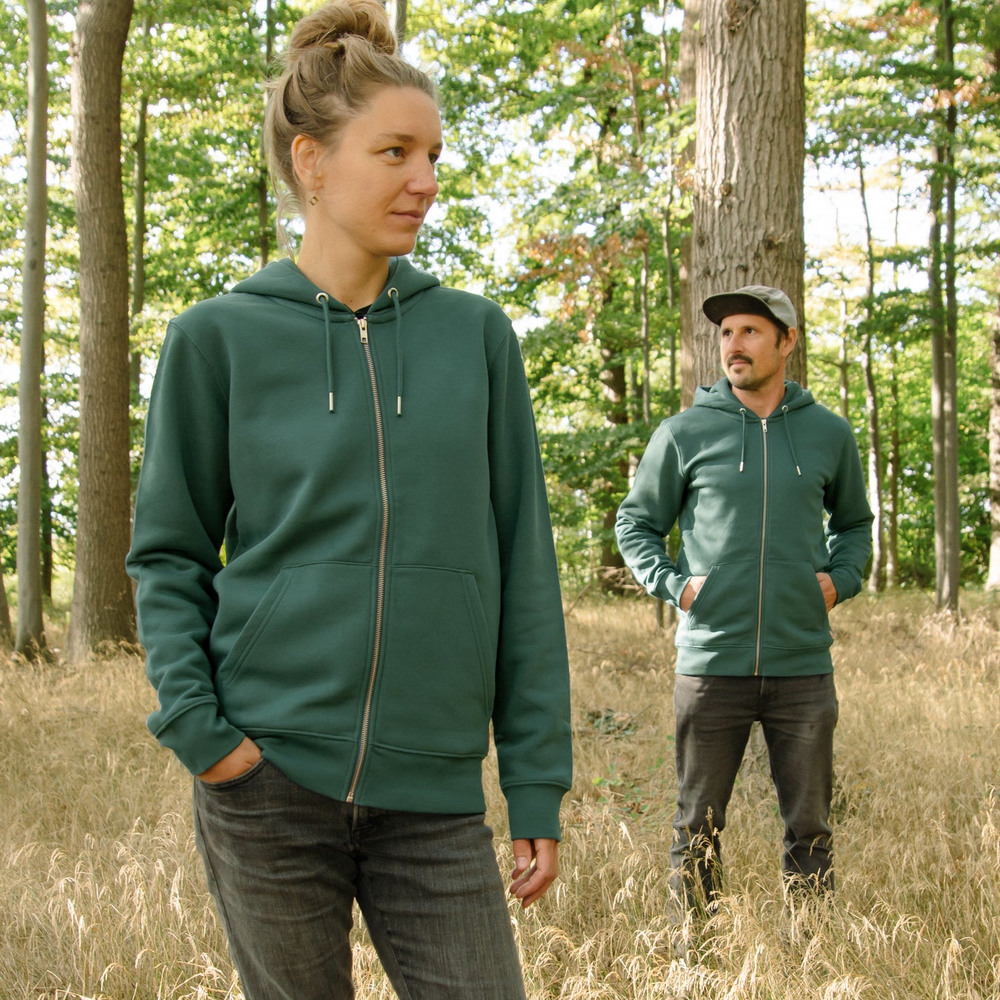 Franzi Fuchs Kapuzenjacke unisex in glazed green XXS-XXL