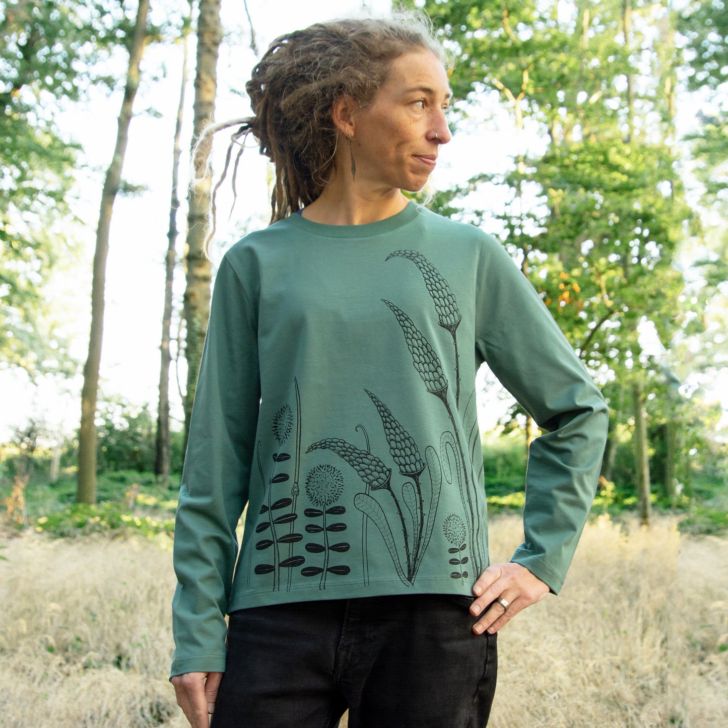 Waldwiese Langarmshirt in green bay XS-XXL