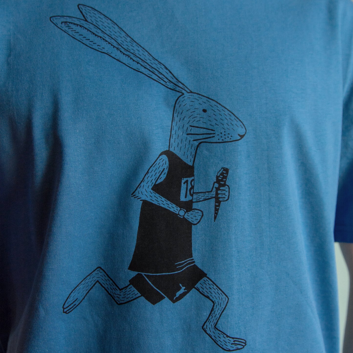 Laufhase T-Shirt unisex in mindful blue