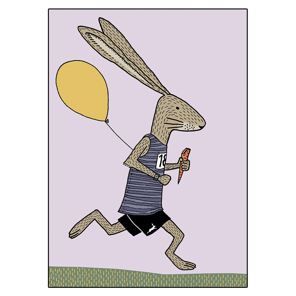 Laufhase Postkarte
