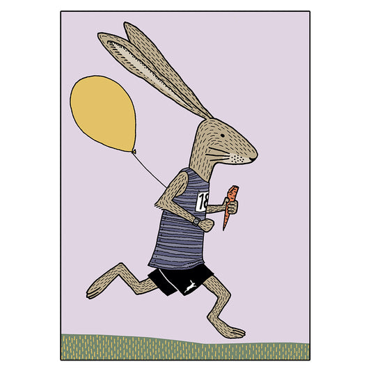 Laufhase Postkarte