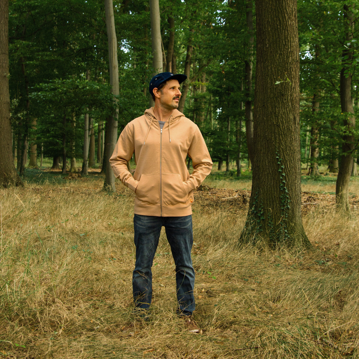 Kaffeehörnchen Kapuzenjacke unisex in latte XXS-XXL