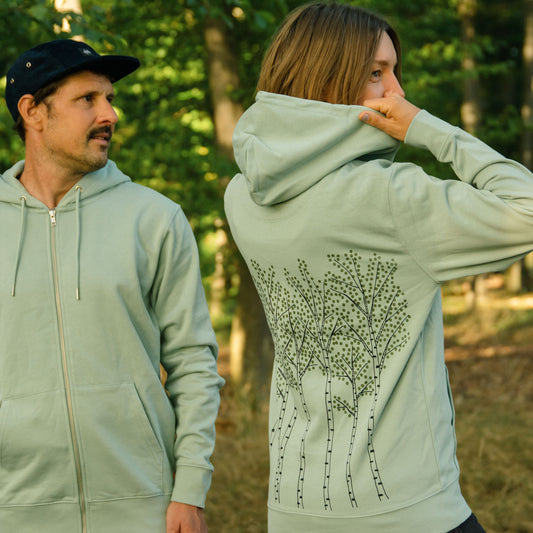 Birken Kapuzenjacke unisex in aloe XS-XXL