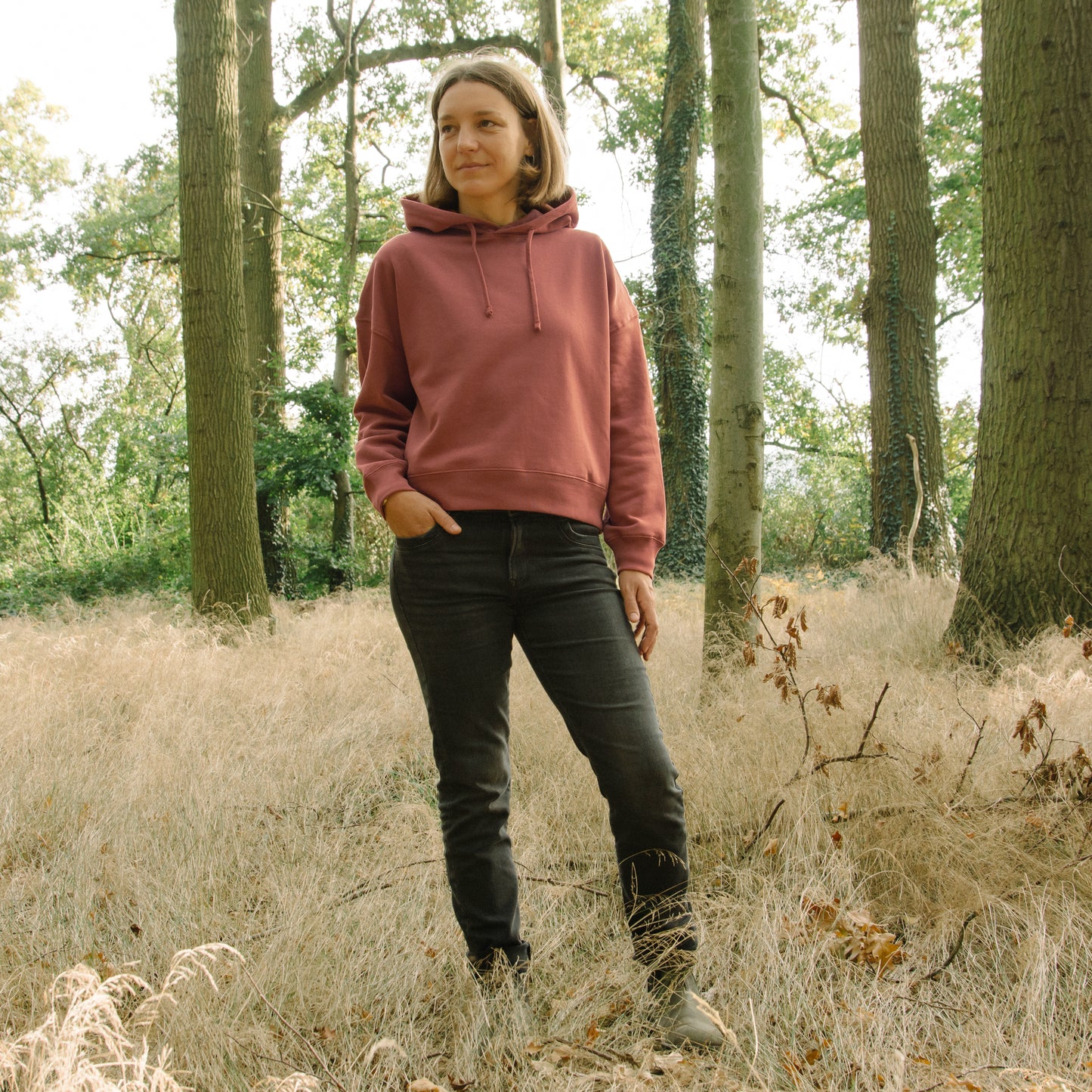Waldblumen Hoodie in heritage brown XS-XXL