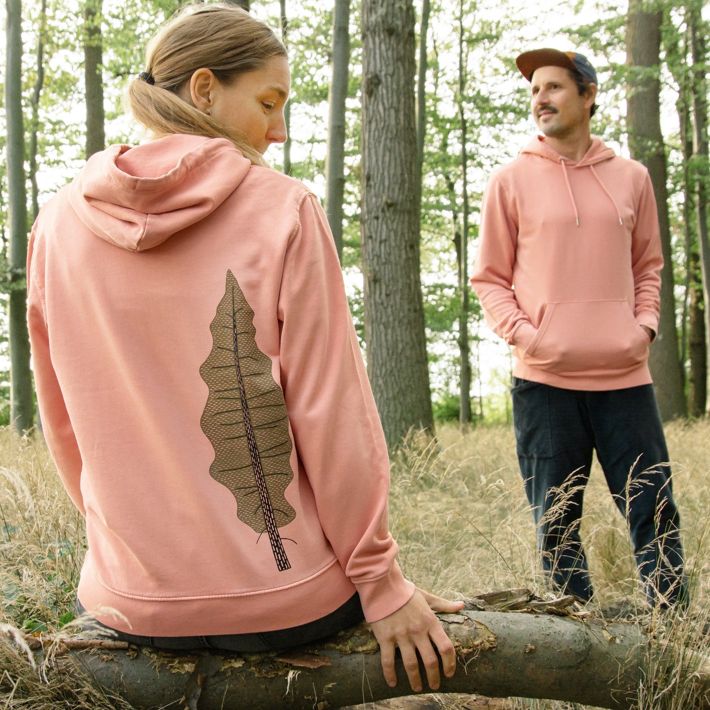 Tanne Hoodie unisex in rose clay XS-M