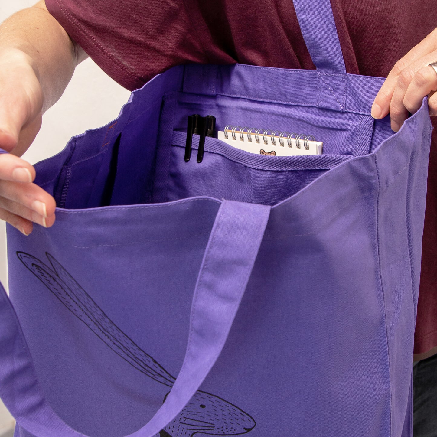 Laufhase Tasche in purple love