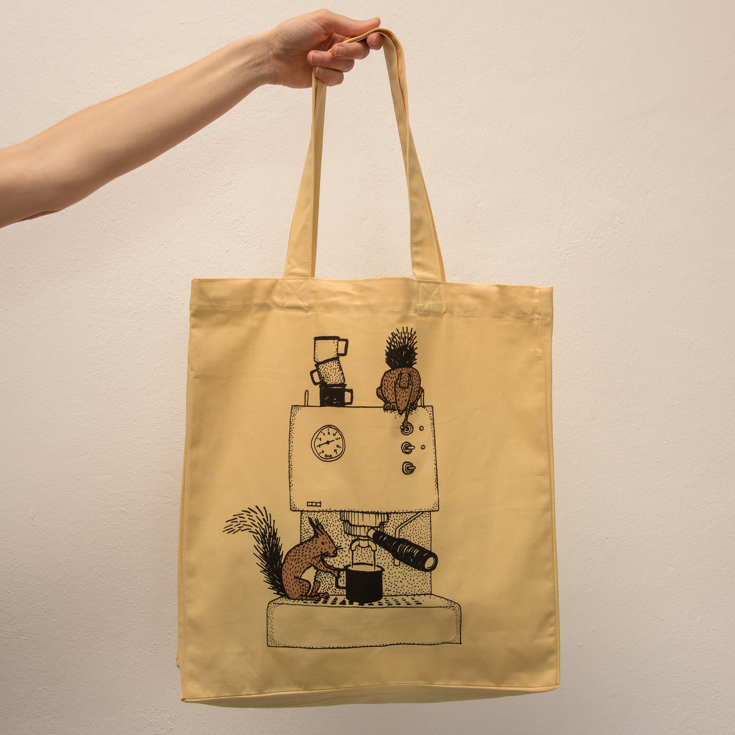 Kaffeehörnchen Tasche in viva yellow