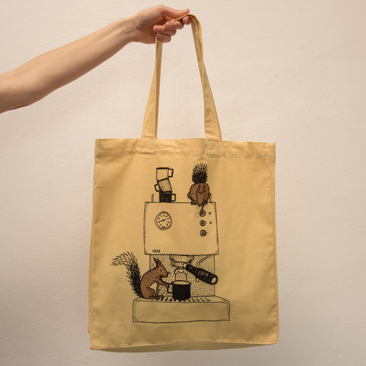 Kaffeehörnchen Tasche in viva yellow