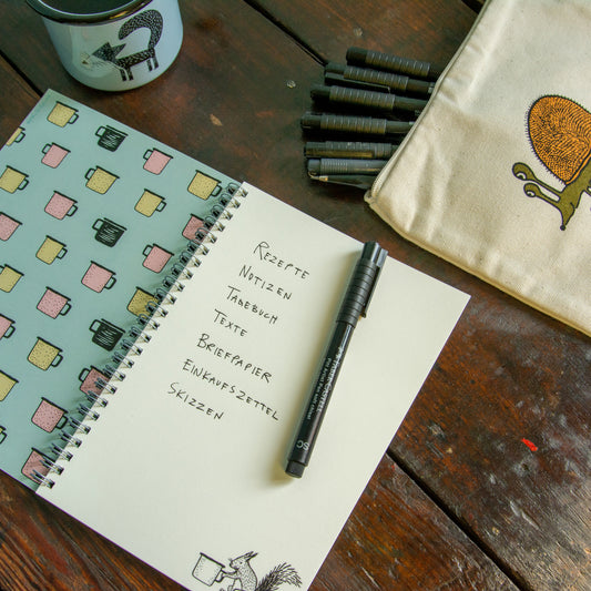 Notizblock Kaffeehörnchen A5