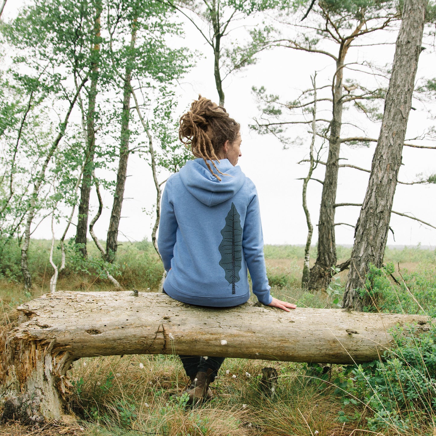 Tanne Kapuzenjacke in mid heather blue S, M