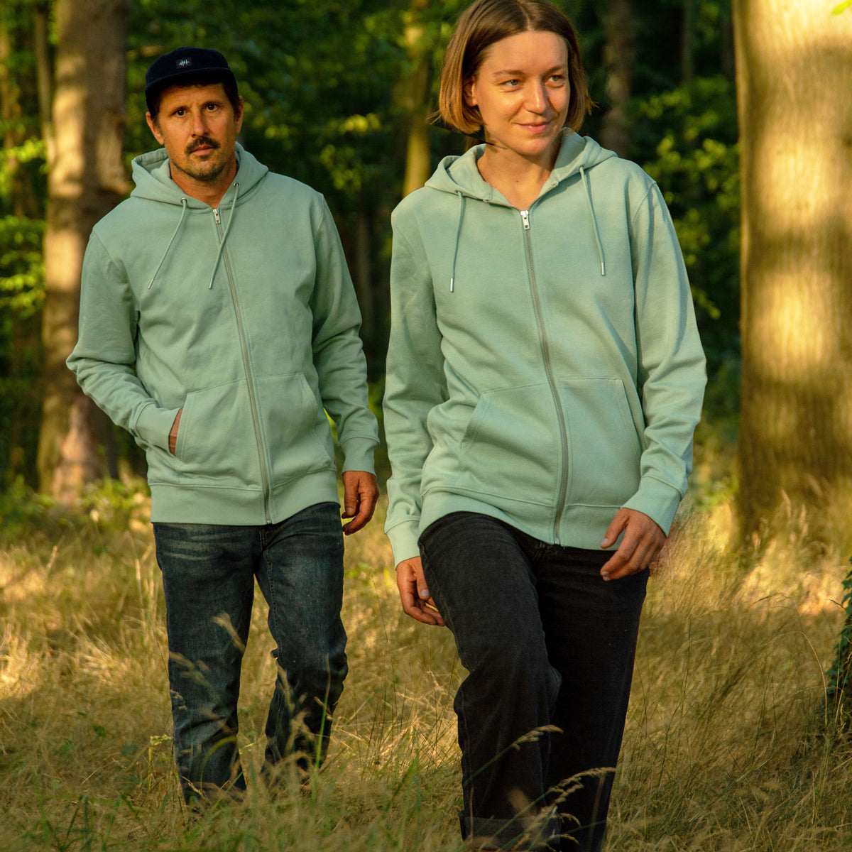 Birken Kapuzenjacke unisex in aloe XS-XXL