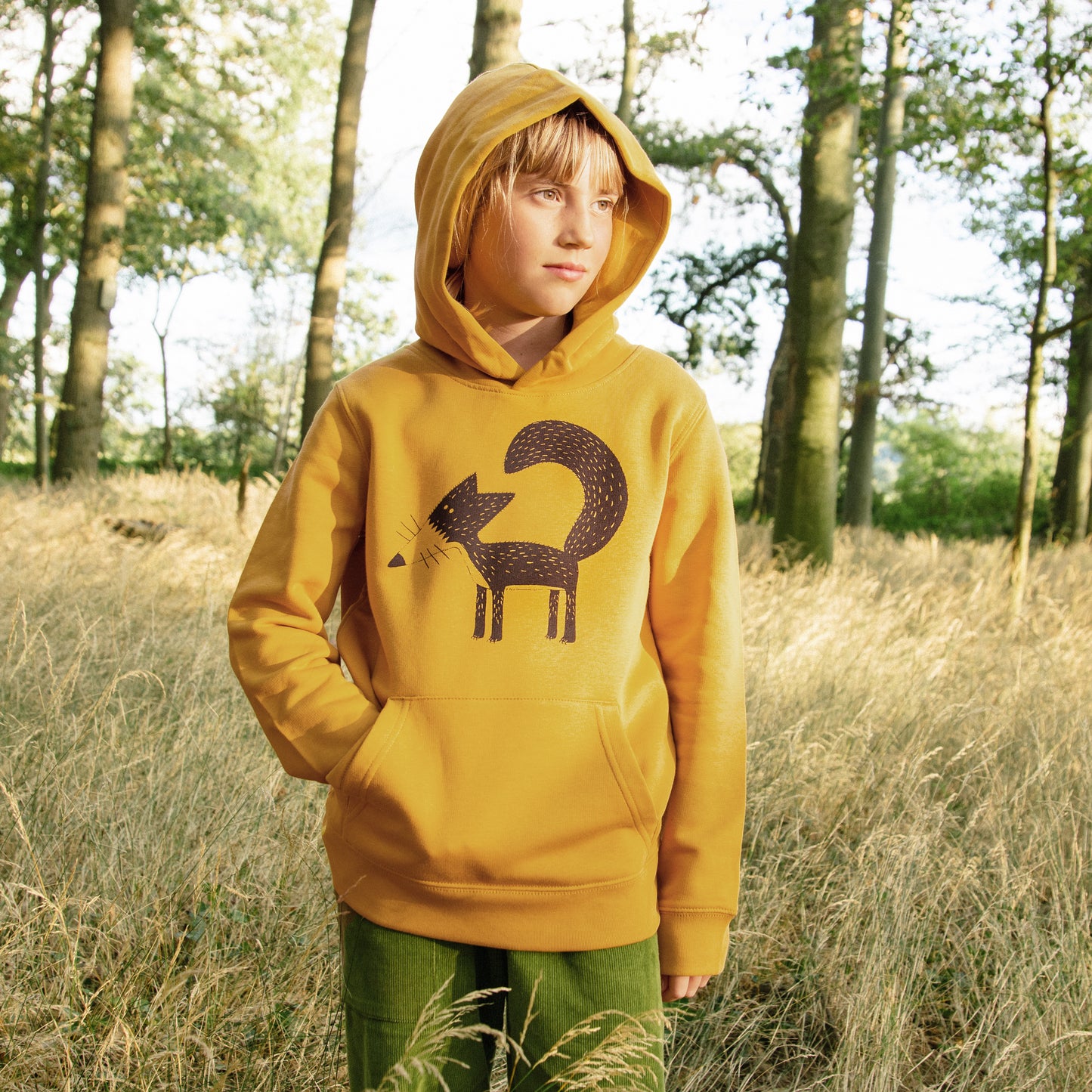 Franzi Fuchs hoodie in ochre