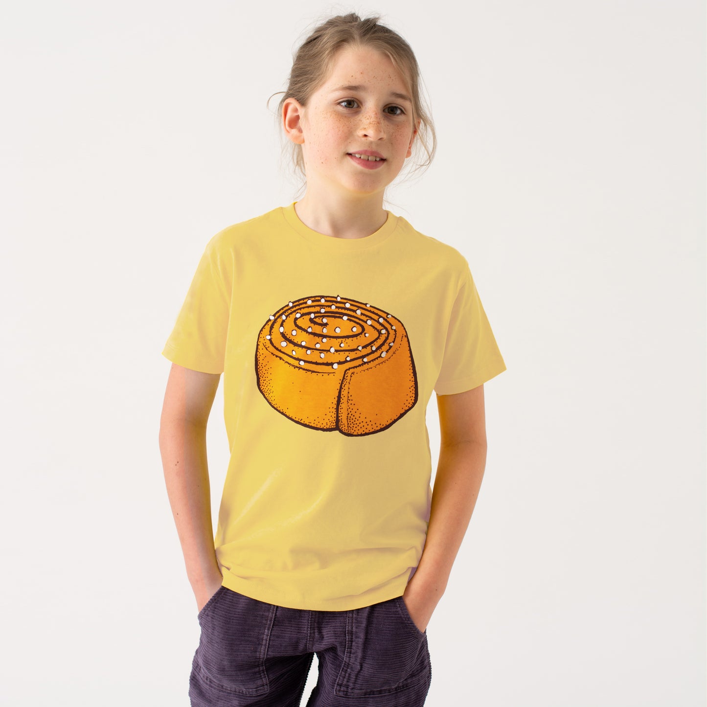 Zimtschnecke T-Shirt in viva yellow