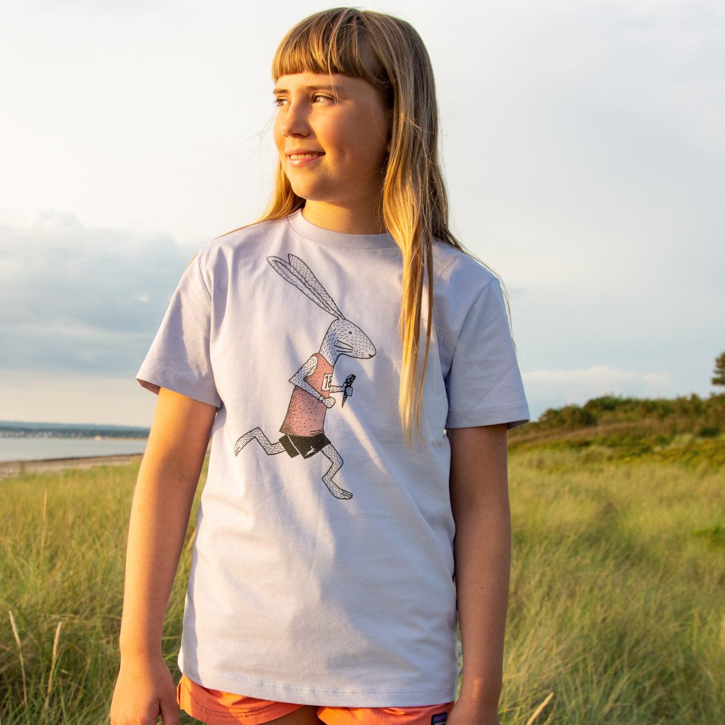 B-Ware Laufhase T-Shirt in lavender 98/104