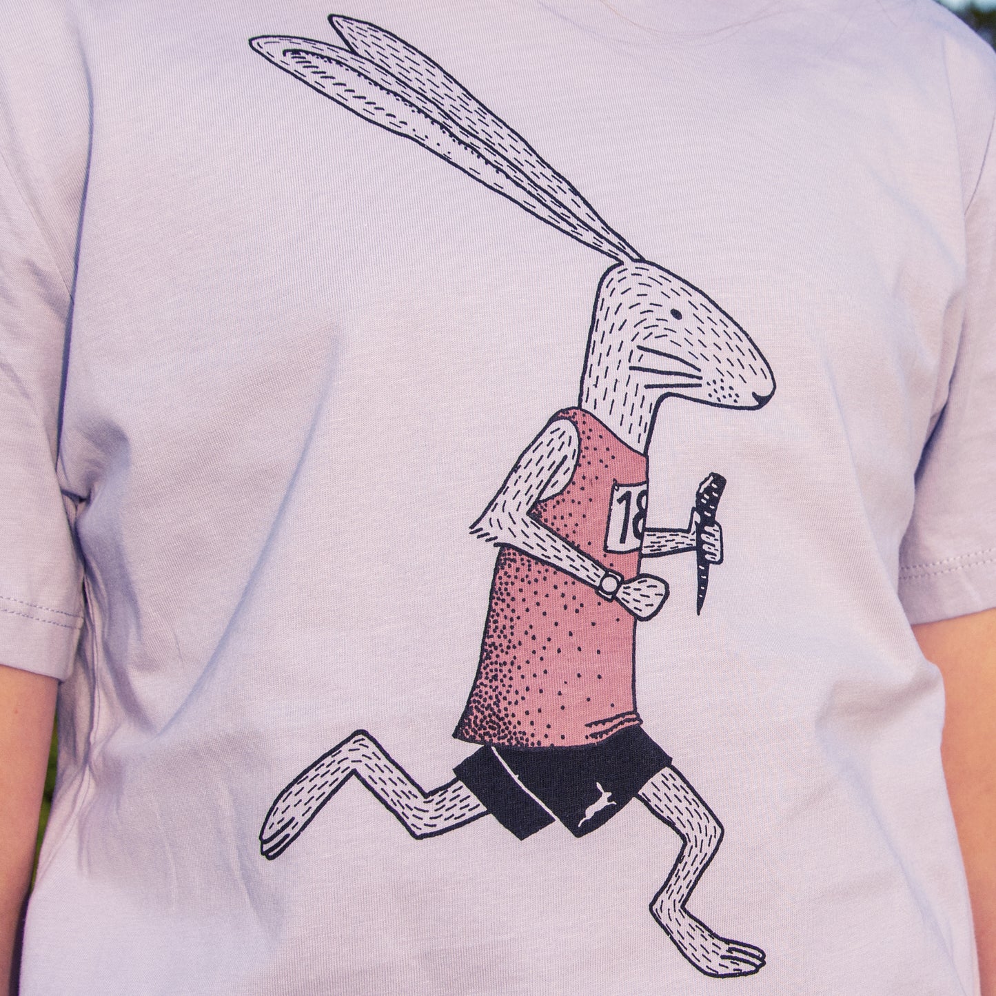 B-Ware Laufhase T-Shirt in lavender 98/104