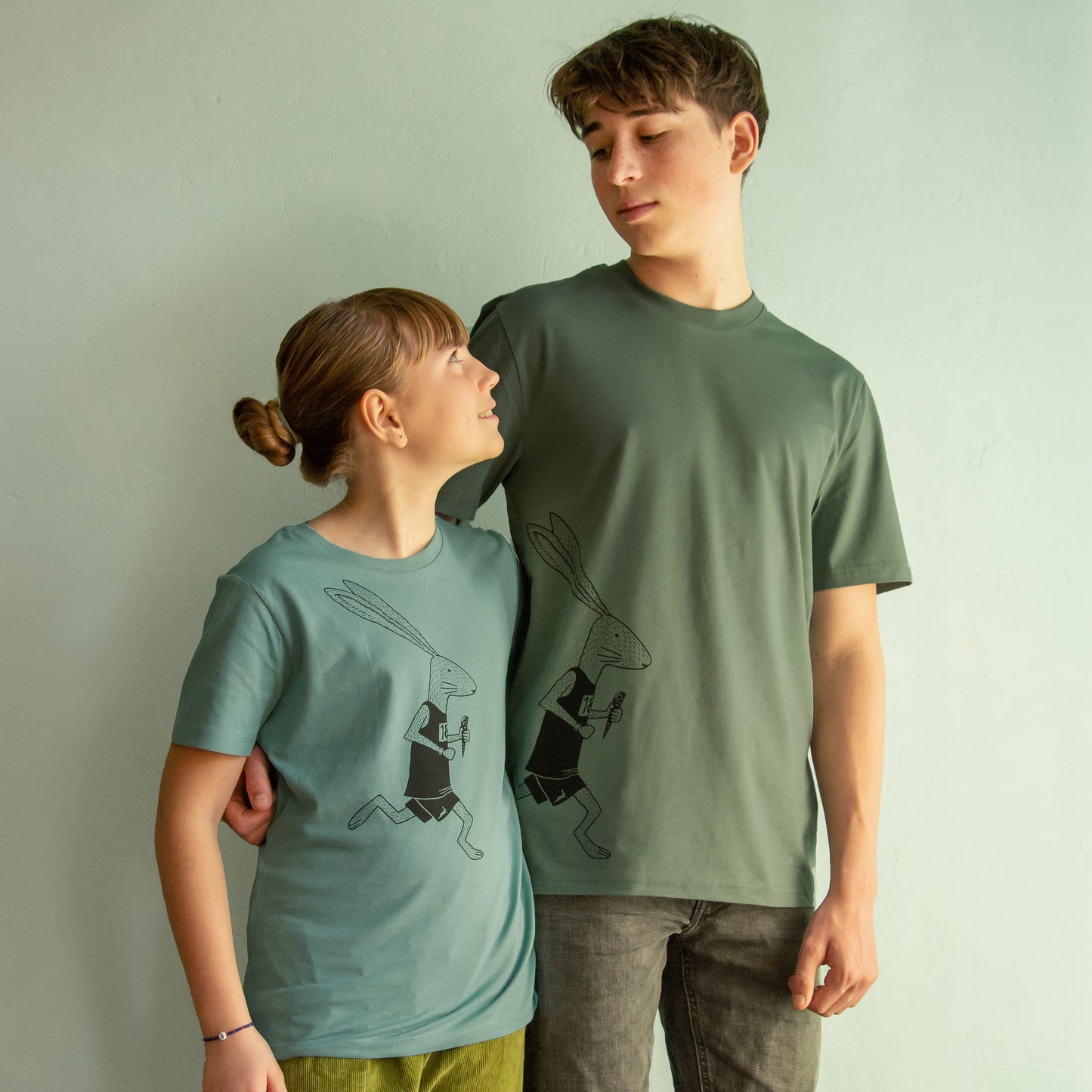 Laufhase T-Shirt unisex in green bay XS-XXL