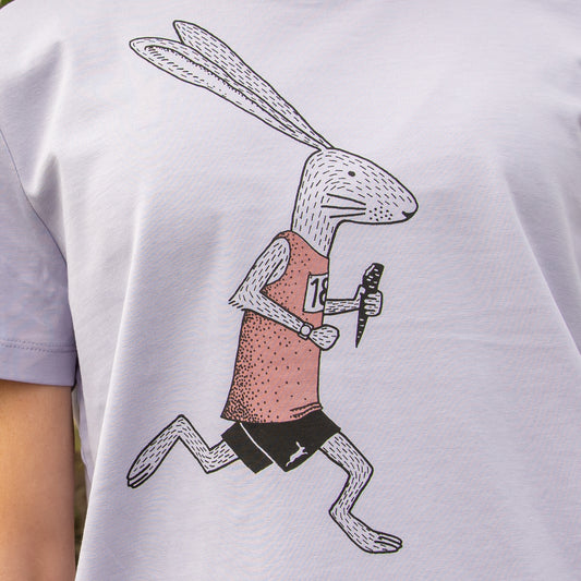 Laufhase T-Shirt in lavender XS-XXL