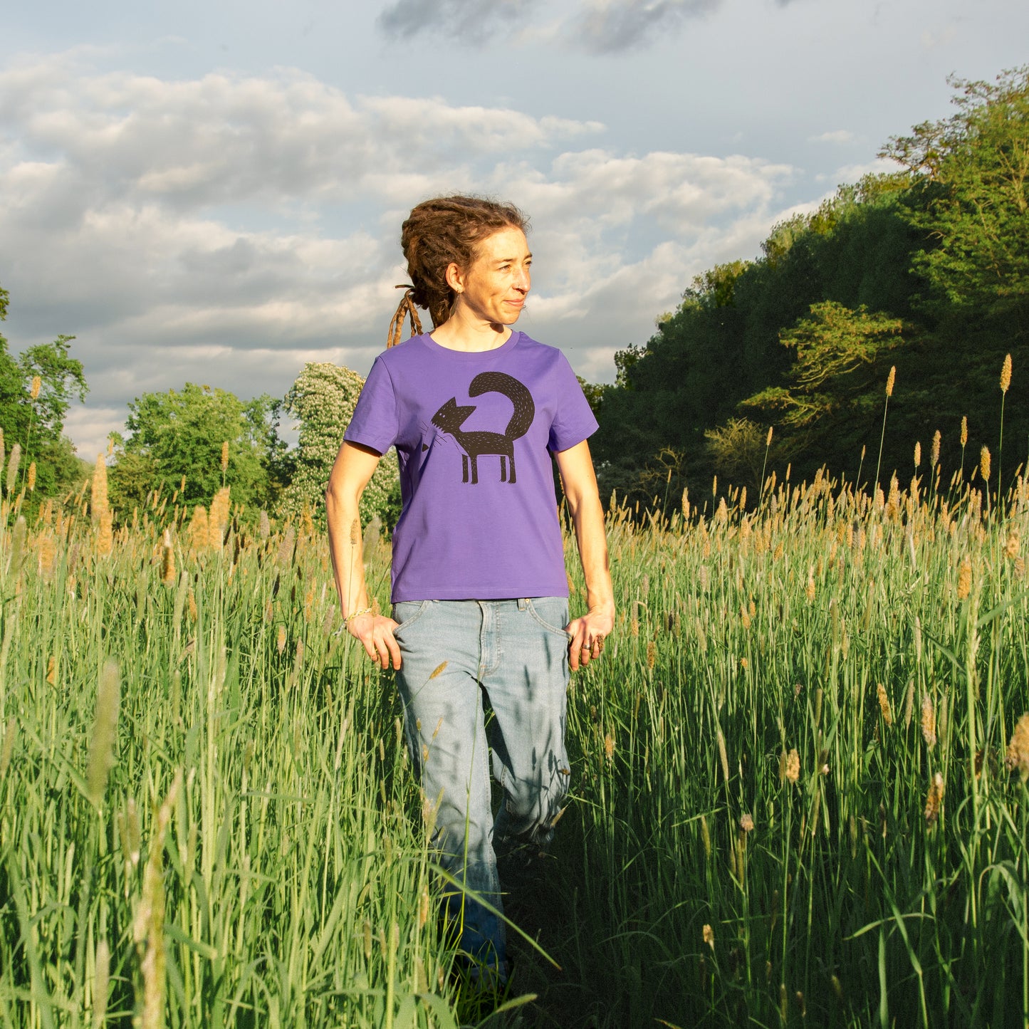 Franzi Fuchs T-Shirt in purple love XS-XXL