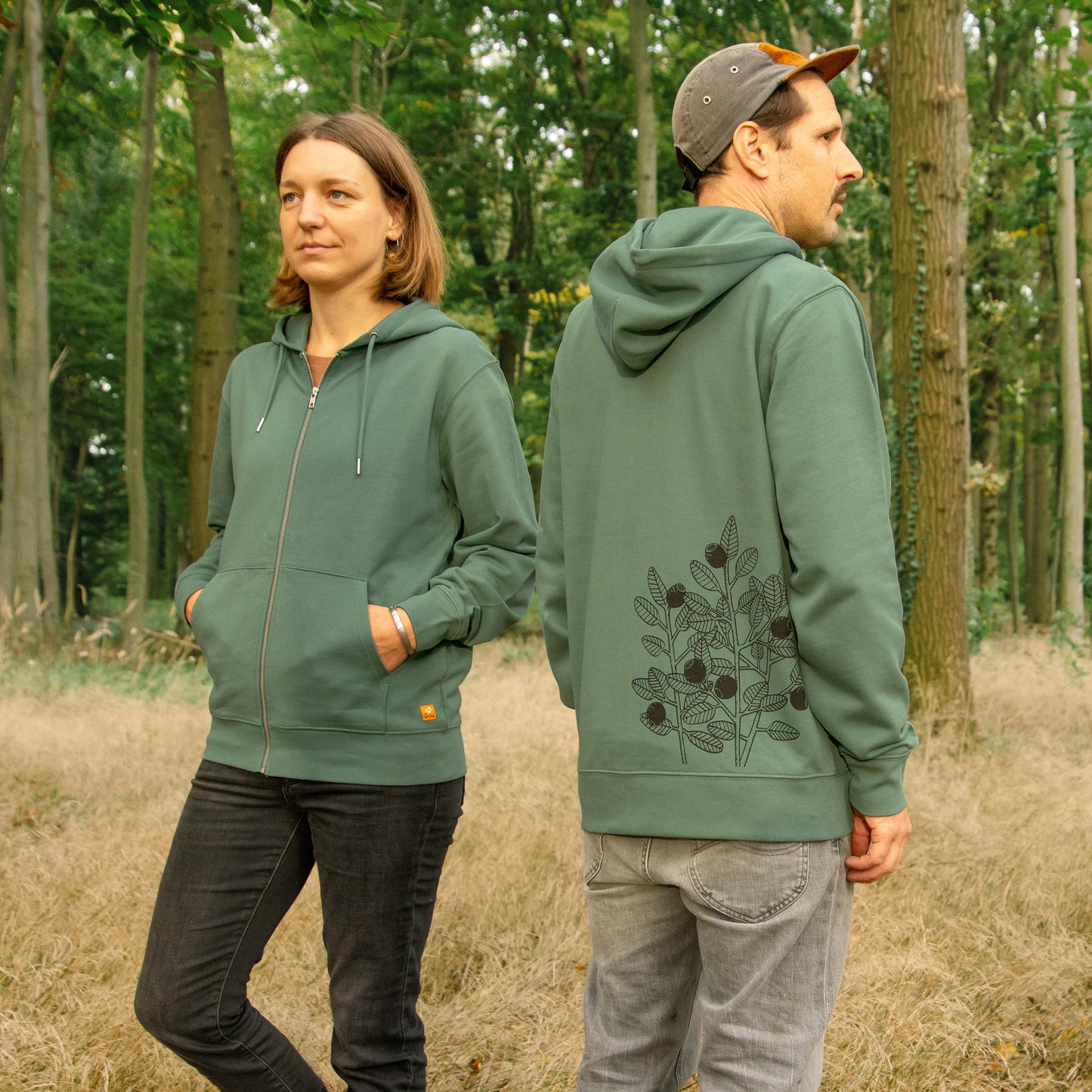 Blaubeer Kapuzenjacke unisex in green bay XXS-XXL