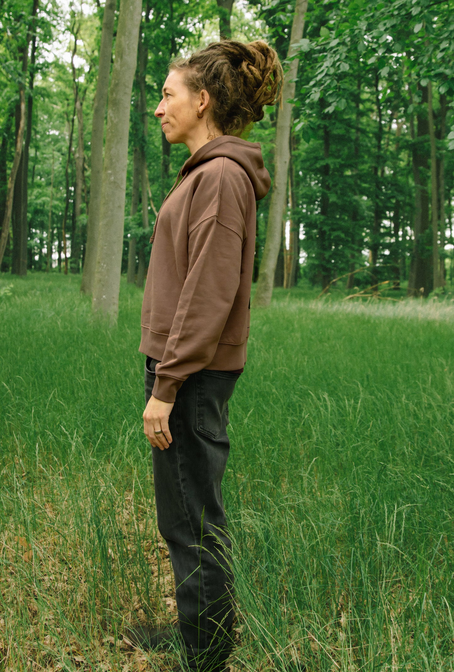 Kaffee-Hörnchen Hoodie in mocha XS-XXL