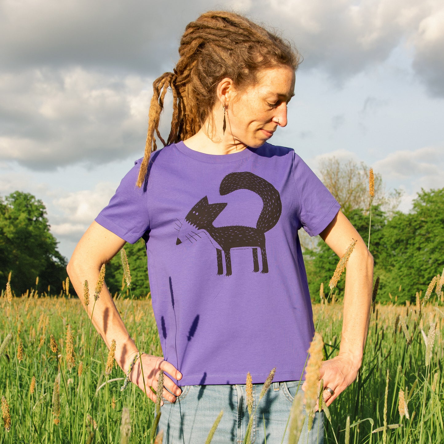 Franzi Fuchs T-Shirt in purple love XS-XXL