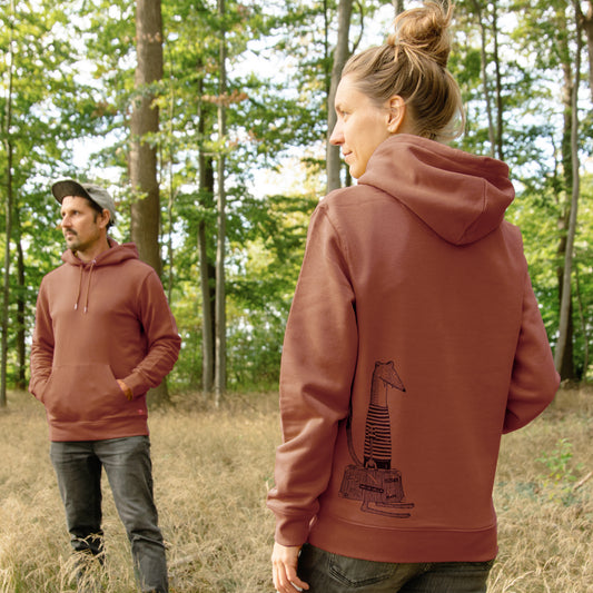 Reisewiesel Hoodie unisex in heritage brown XXS-XXL