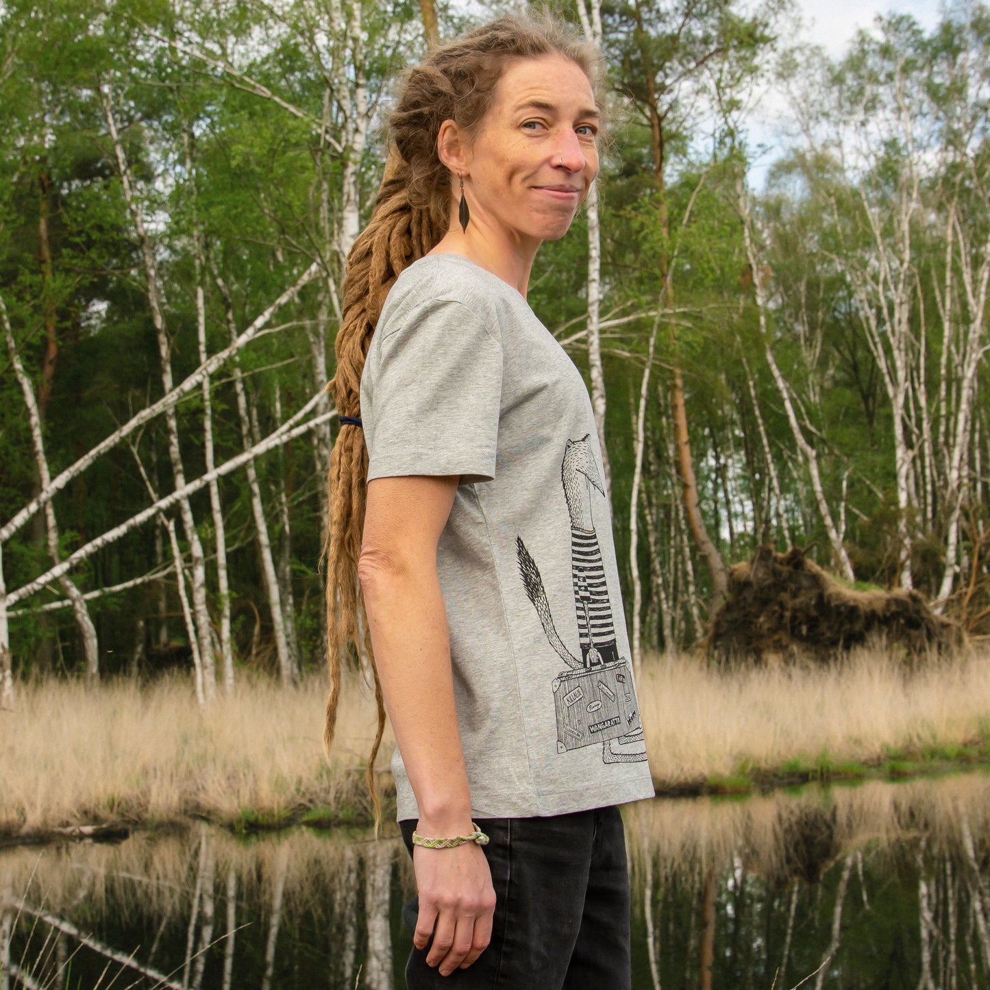 Reisewiesel T-Shirt in heather grey XS-XXL