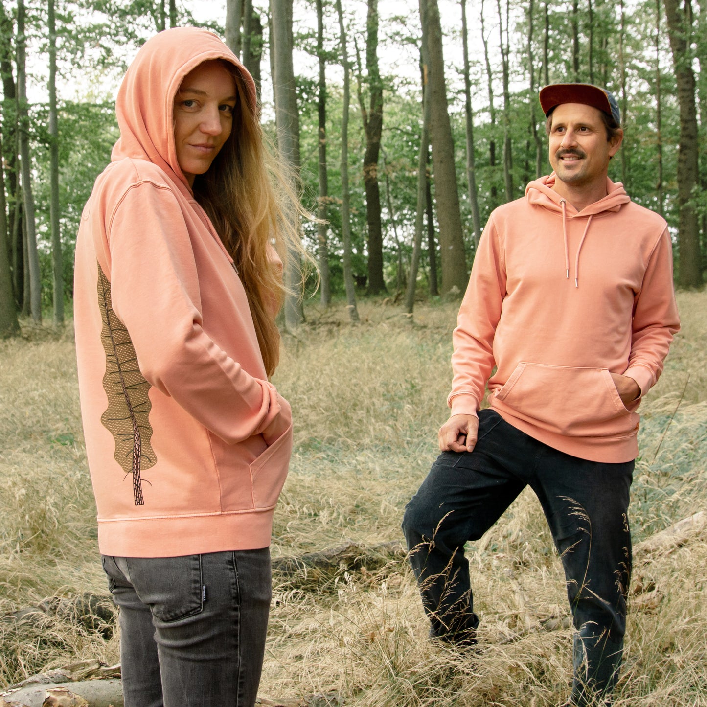 Tanne Hoodie unisex in rose clay XS-M