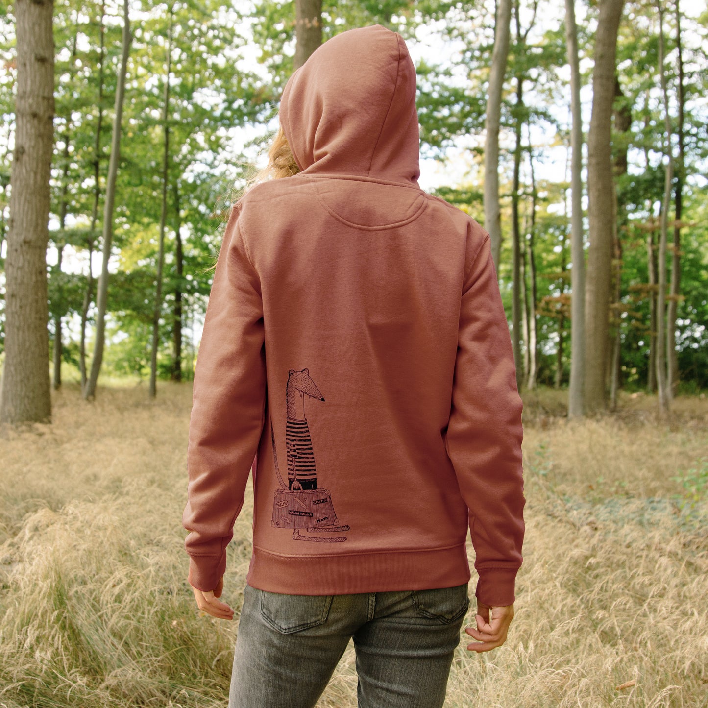 Reisewiesel Hoodie unisex in heritage brown XXS-XXL