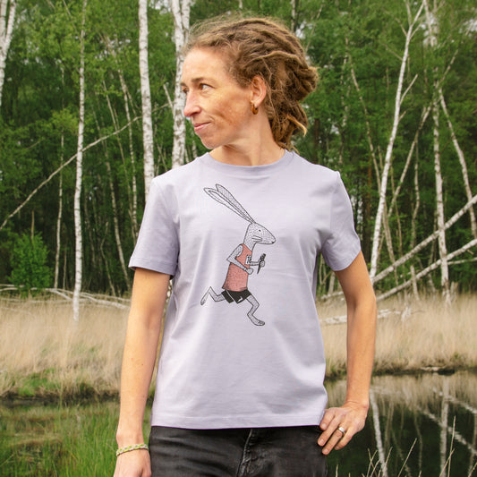 Laufhase T-Shirt in lavender XS-XXL