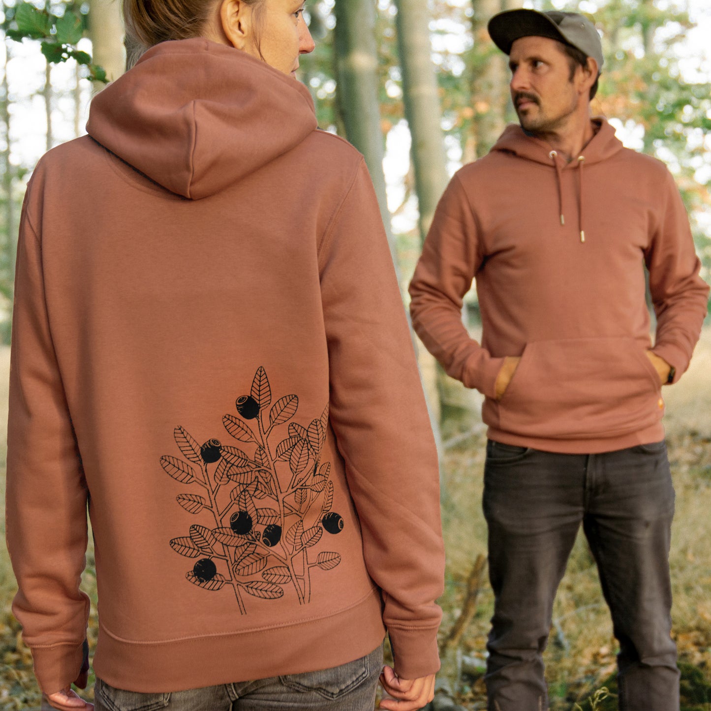 Blaubeer Hoodie unisex in heritage brown XXS - XXL