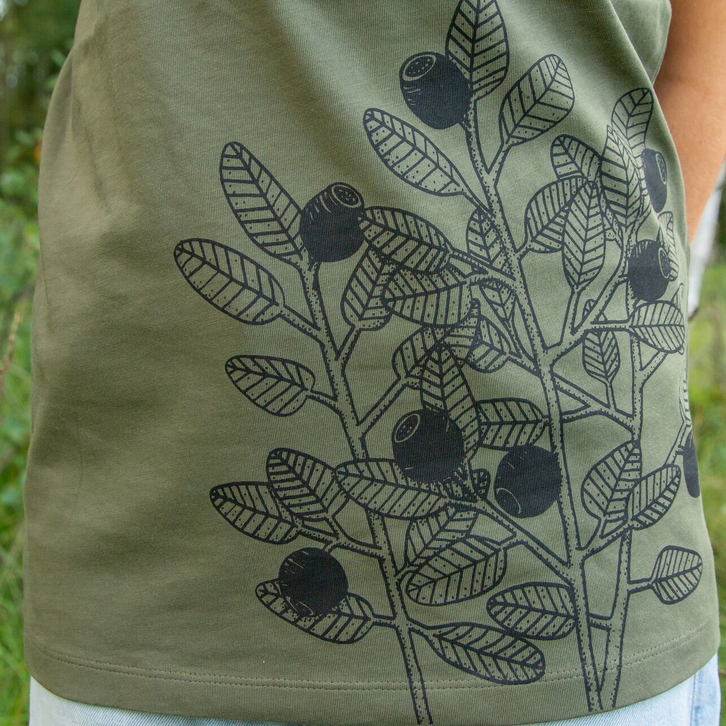 Blaubeere T-Shirt in Khaki