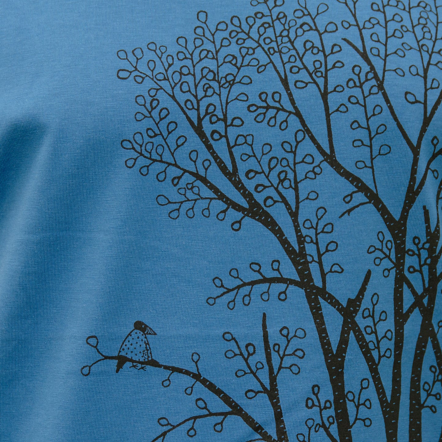 Erle mit Elster T-Shirt in mindful blue XS-M